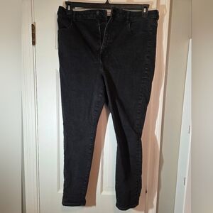 American Eagle Black Next Level Stretch Highest Rise Jegging Size 20S / Short